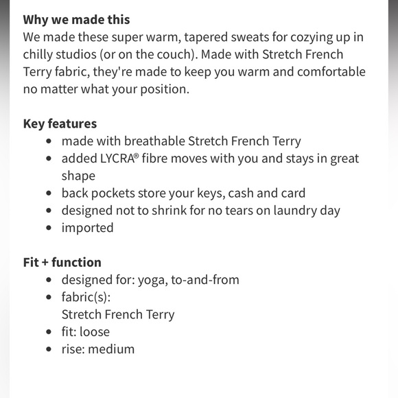 🍋Women’s Lululemon Stress Less pants size 2🍋 - Picture 15 of 15